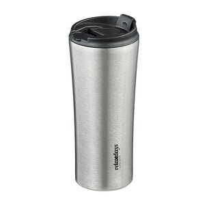 Relaxdays TERMOKELÍMEK Stříbrná Černá nerezová ocel 400 ml obraz