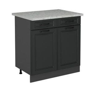 Vicco SPODNÍ SKŘÍŇKA KUCHYŇSKÉ LINKY R-Line Antracitový venkovský dům 80 cm PD Mramor obraz