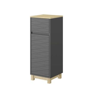 Vicco MIDI SKŘÍŇKA Livia Antracit 30 x 80 cm se zásuvkou obraz