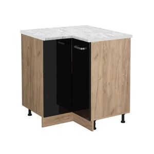 Vicco ROHOVÁ SKŘÍŇKA R-Line Černý vysoký lesk 75.6 cm PD Mramor obraz