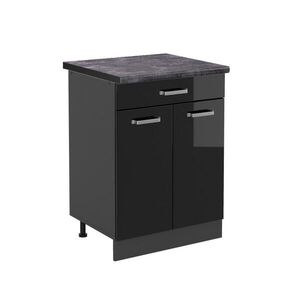 Vicco SPODNÍ SKŘÍŇKA KUCHYŇSKÉ LINKY R-Line Černý vysoký lesk 60 cm , AP Anthracite obraz