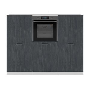 Vicco KUCHYŇSKÝ BLOK R-Line Černý beton/bílá 180 cm Bez pracovní desky obraz
