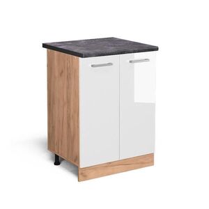 Vicco SPODNÍ SKŘÍŇKA KUCHYŇSKÉ LINKY R-Line Bílá vysoký lesk 60 cm , PD Antracit obraz