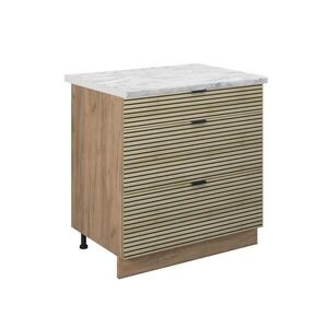 Vicco SPODNÍ SKŘÍŇKA KUCHYŇSKÉ LINKY Fame-Line Dubový panel 80 cm se 3 zásuvkami, PD Mramor obraz