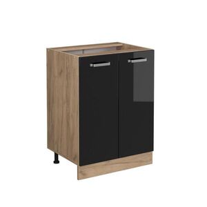 Vicco SPODNÍ SKŘÍŇKA KUCHYŇSKÉ LINKY R-Line Černý vysoký lesk 60 cm bez pracovní desky obraz