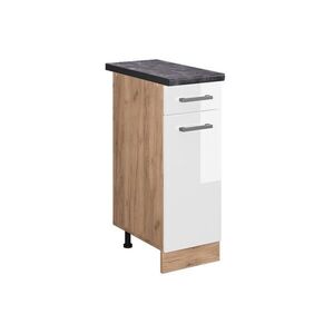 Vicco SPODNÍ SKŘÍŇKA KUCHYŇSKÉ LINKY R-Line Bílá vysoký lesk 30 cm , PD Antracit obraz