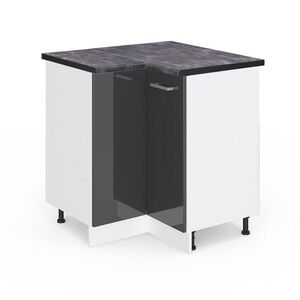 Vicco ROHOVÁ SKŘÍŇKA R-Line Antracitový vysoký lesk 75.6 cm , PD Antracit obraz