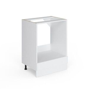 Vicco SKŘÍŇKA NA VESTAVĚNOU TROUBU R-Line Bílá vysoký lesk 60 cm , PD Dub obraz