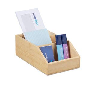 Relaxdays ORGANIZÉR Přírodní bambus 3 přihrádky 25, 5 cm obraz