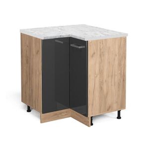 Vicco ROHOVÁ SKŘÍŇKA R-Line Antracitový vysoký lesk 75.6 cm PD Mramor obraz