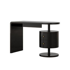 Vicco TOALETNÍ STOLEK Lara Černý vysoký lesk 120 cm se 2 zásuvkami obraz