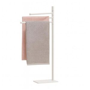 Relaxdays STOJAN NA RUČNÍKY Bílý 3 tyče nerezová ocel obraz