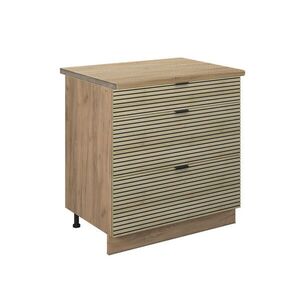 Vicco SPODNÍ SKŘÍŇKA KUCHYŇSKÉ LINKY Fame-Line Dubový panel 80 cm se 3 zásuvkami, PD Dub obraz