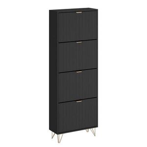 Vicco SKŘÍŇ NA BOTY Helge Černá 60 x 166.7 cm 4 přihrádky obraz