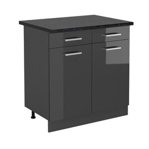 Vicco SPODNÍ SKŘÍŇKA KUCHYŇSKÉ LINKY R-Line Antracitový vysoký lesk 80 cm , PD Antracit obraz