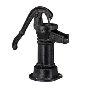 Relaxdays PUMPA Černá litina zahradní dekorace 22, 5 cm obraz