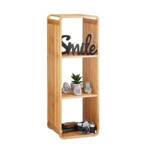 Relaxdays REGÁL Přírodní bambus 4-patrový 96x33x33 cm obraz
