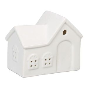Relaxdays SVÍCEN Bílý porcelánový domeček na čajovou svíčku obraz