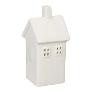 Relaxdays SVÍCEN Bílý porcelánový domeček 13, 5 cm obraz