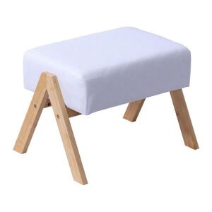 Relaxdays PODNOŽKA Krémová bambus látka 30 cm obraz