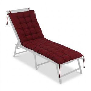 Relaxdays PODSEDÁK Červený prošívaný s vázacími pásky 180x70 cm obraz