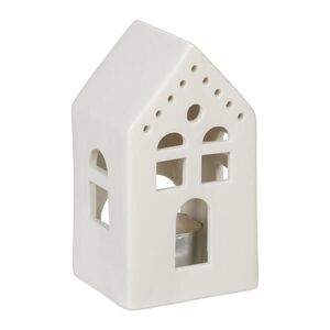 Relaxdays SVÍCEN Bílá porcelán dům 12x6, 5x6 cm obraz