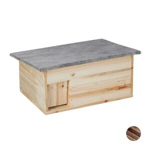 Relaxdays DOMEK Přírodní pro ježky stavebnice dřevo 46 cm obraz