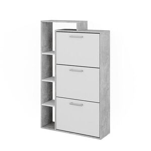 Vicco VÝKLOPNÍK NA BOTY Orlando Bílá/beton 80 x 128.3 cm se 3 přihrádkami obraz