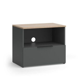 Vicco NÍZKÝ NÁBYTEK POD TELEVIZI Wido Anthracite/Sonoma 60 x 50 cm se zásuvkou obraz