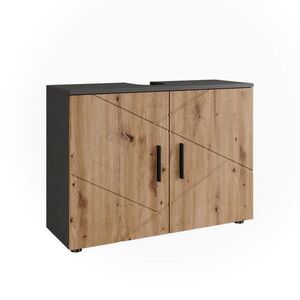 Vicco TOALETNÍ STOLEK Irma, Antracit/Zlatý mocný dub, 80 x 59 cm se 2 dveřmi obraz