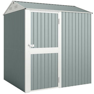 Outsunny ZÁHRADNÍ DOMEK Uzamykatelný Světle šedý 209/177/236 cm obraz
