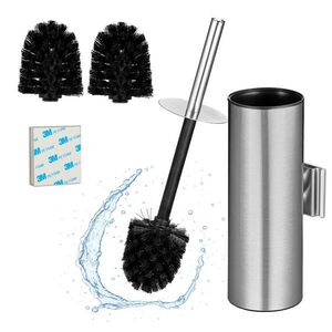 Relaxdays KARTÁČ NA WC Stříbrná nástěnná montáž obraz