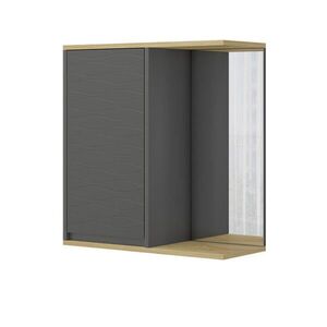 Vicco KOUPELNOVÁ ZRCADLOVÁ SKŘÍŇKA Livia Antracit 60 x 63 cm obraz