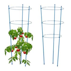 Relaxdays OPORA Modrá 2dílná-sada nastavitelná výška 76 cm obraz