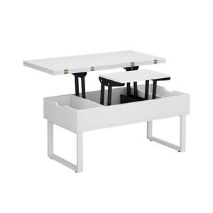 Vicco KONFERENČNÍ STŮL Lifty Bílá 100 x 50 cm s funkcí zvedání obraz