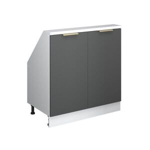 Vicco ŠIKMÁ SKŘÍŇ Rion Antracitově zlatý 80 x 81.6 cm se 2 dvířky obraz