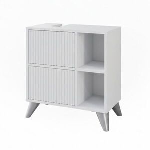 Vicco TOALETNÍ SKŘÍŇKA PRO UMYVADLO Leano Bílá 60 x 62 cm se 2 zásuvkami obraz