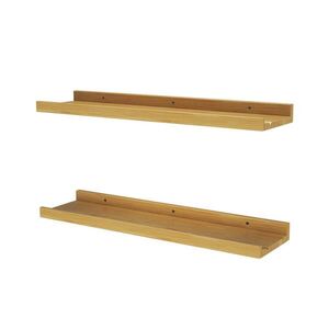 Vicco NÁSTĚNNÁ POLICE Linus Přírodní dřevo 60 x 4 cm Sada 2 kusů obraz