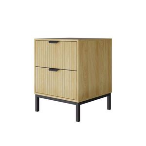 Vicco NOČNÍ STOLEK Lennox Dub 40 x 52 cm se 2 zásuvkami obraz