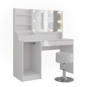 Vicco TOALETNÍ STOLEK Sherry Bílá/bílý vysoký lesk 119.8 cm 5 dílů obraz