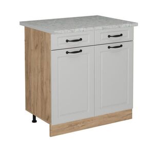 Vicco SPODNÍ SKŘÍŇKA KUCHYŇSKÉ LINKY R-Line Bílý venkovský dům 80 cm PD Mramor obraz