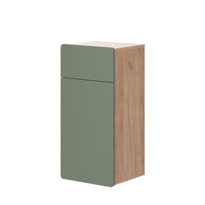 Vicco STŘEDNÍ SKŘÍŇKA Izan Zelený/zlatý dub 36.6 x 76.6 cm se zásuvkou a dvířky obraz