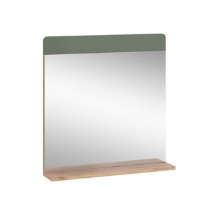 Vicco KOUPELNOVÉ ZRCADLO Izan Zelený/zlatý dub 60 x 62 cm s policí obraz