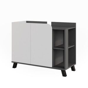 Vicco TOALETNÍ STOLEK PRO UMYVADLO Karen Antracitová/bílá 80 x 65 cm se 2 dveřmi obraz