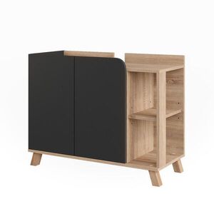 Vicco TOALETNÍ STOLEK PRO UMYVADLO Karen Sonoma/antracit 80 x 65 cm se 2 dveřmi obraz