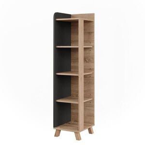 Vicco KOUPELNOVÁ POLIČKA Karen Sonoma/antracit 30 x 128 cm se 4 přihrádkami obraz