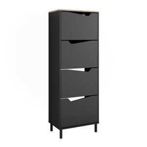 Vicco BOTNÍK NA BOTY Marelle Antracit/Artisan 60 x 167.4 cm se 4 přihrádkami obraz