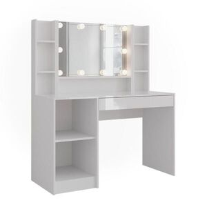 Vicco TOALETNÍ STOLEK Sherry Bílá/bílý vysoký lesk 119.8 cm 4 díly obraz
