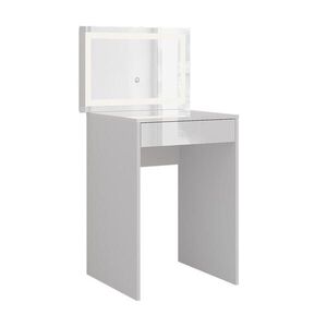 Vicco TOALETNÍ STOLEK Sherry Bílá/bílý vysoký lesk 51.4 cm s LED zrcadlem obraz