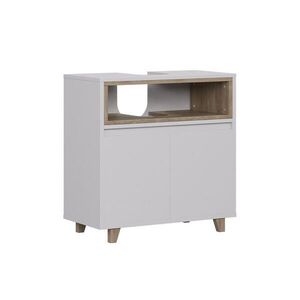 Vicco ZÁKLADNÍ SKŘÍŇKA POD UMYVADLO Elnor Bílá/dub 60 x 61 cm se 2 dveřmi obraz